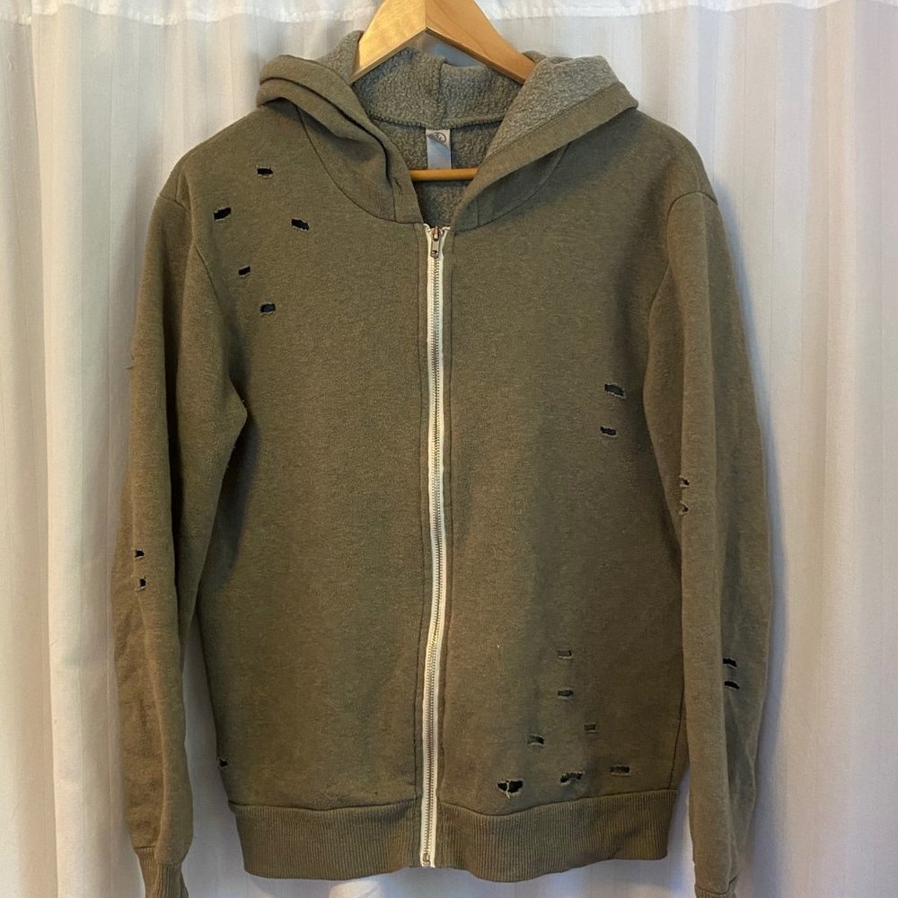 Alternative Apparel distressed hoodie sweatshirt